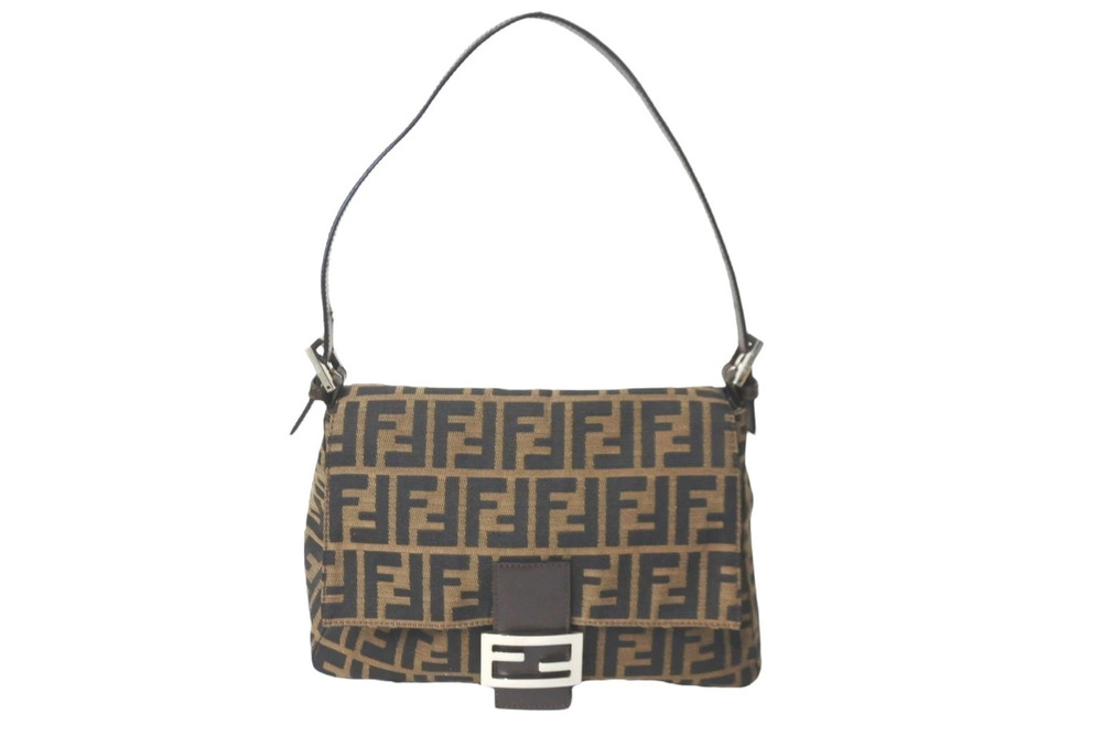 Fendi Mamma Bucket Shoulder Bag Zucca Canvas